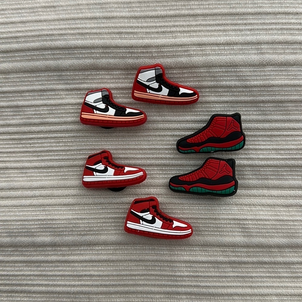 Set of 6 Nike Jordan Charms for Shoes NEW IN PACKAGE